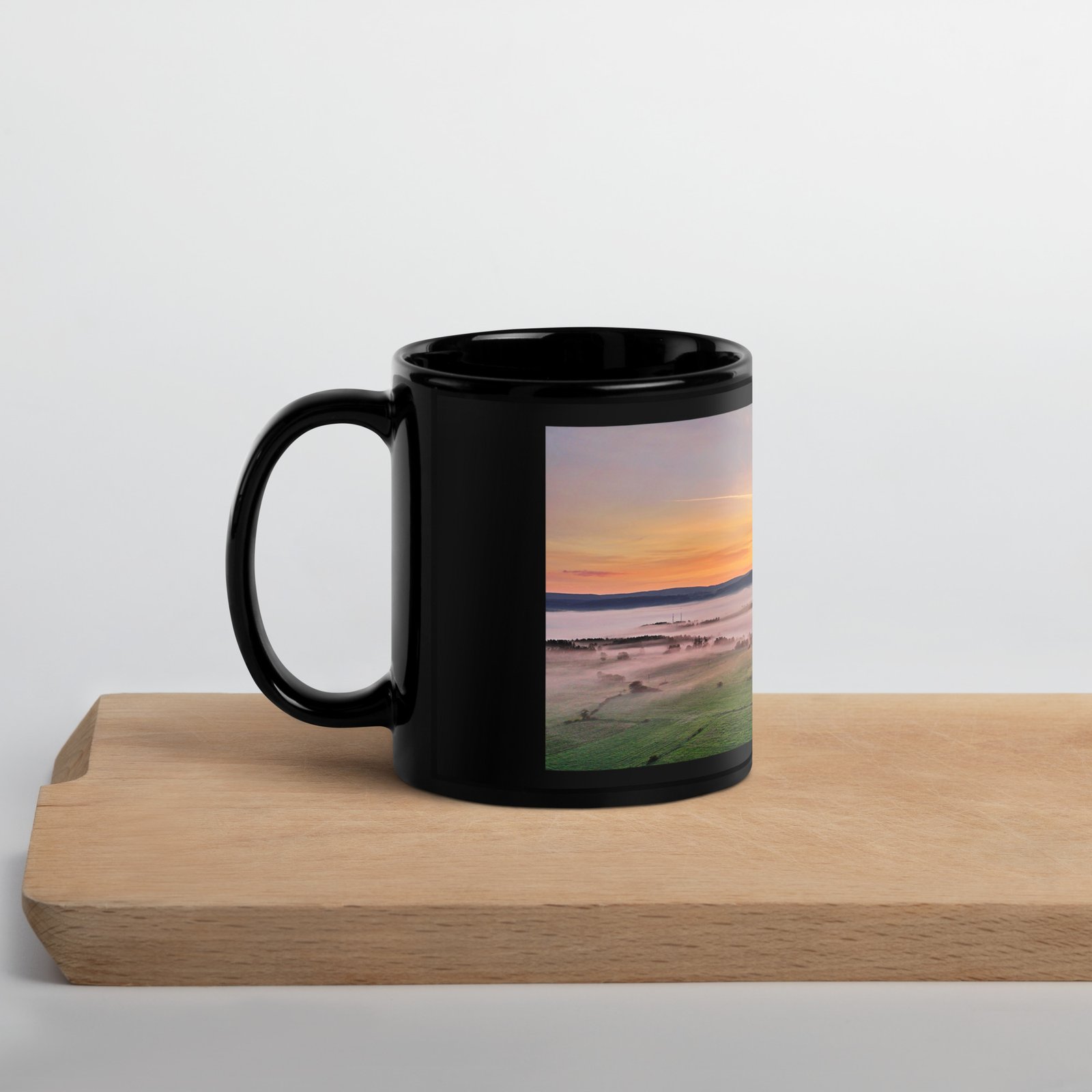black glossy mug l’aube mystique de chabannes black glossy mug l’aube mystique de chabannes