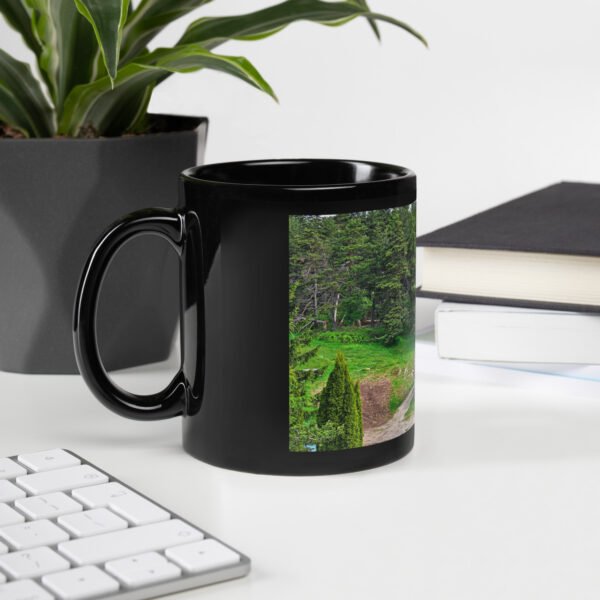 black glossy mug chapelle saint roch mémoire du chemin, prière des pierres