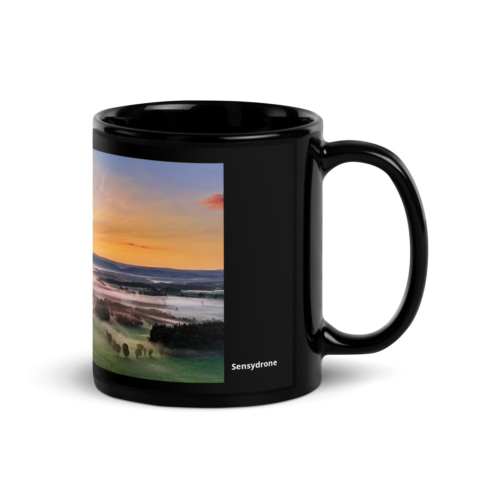 black glossy mug l’aube mystique de chabannes black glossy mug l’aube mystique de chabannes