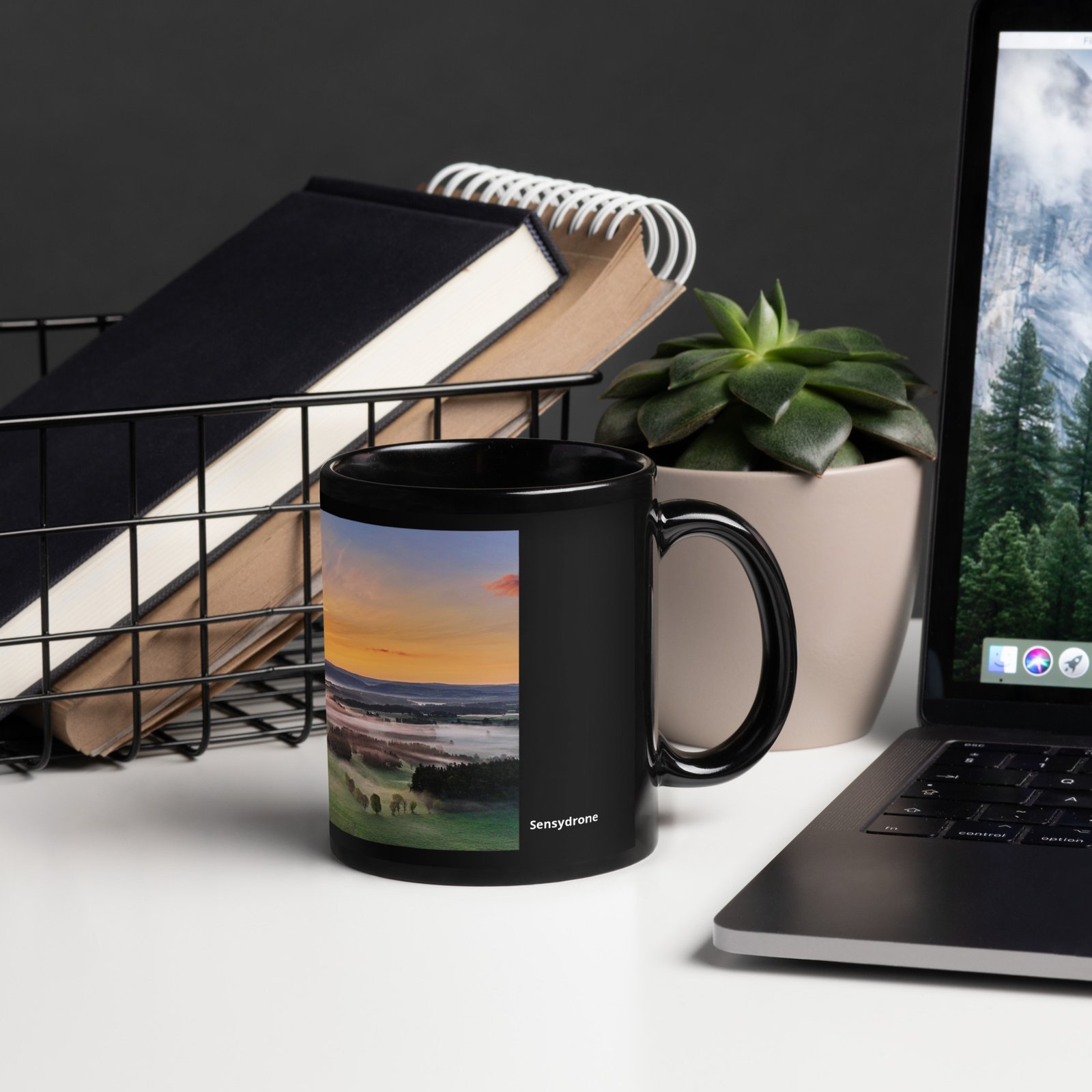 black glossy mug l’aube mystique de chabannes black glossy mug l’aube mystique de chabannes