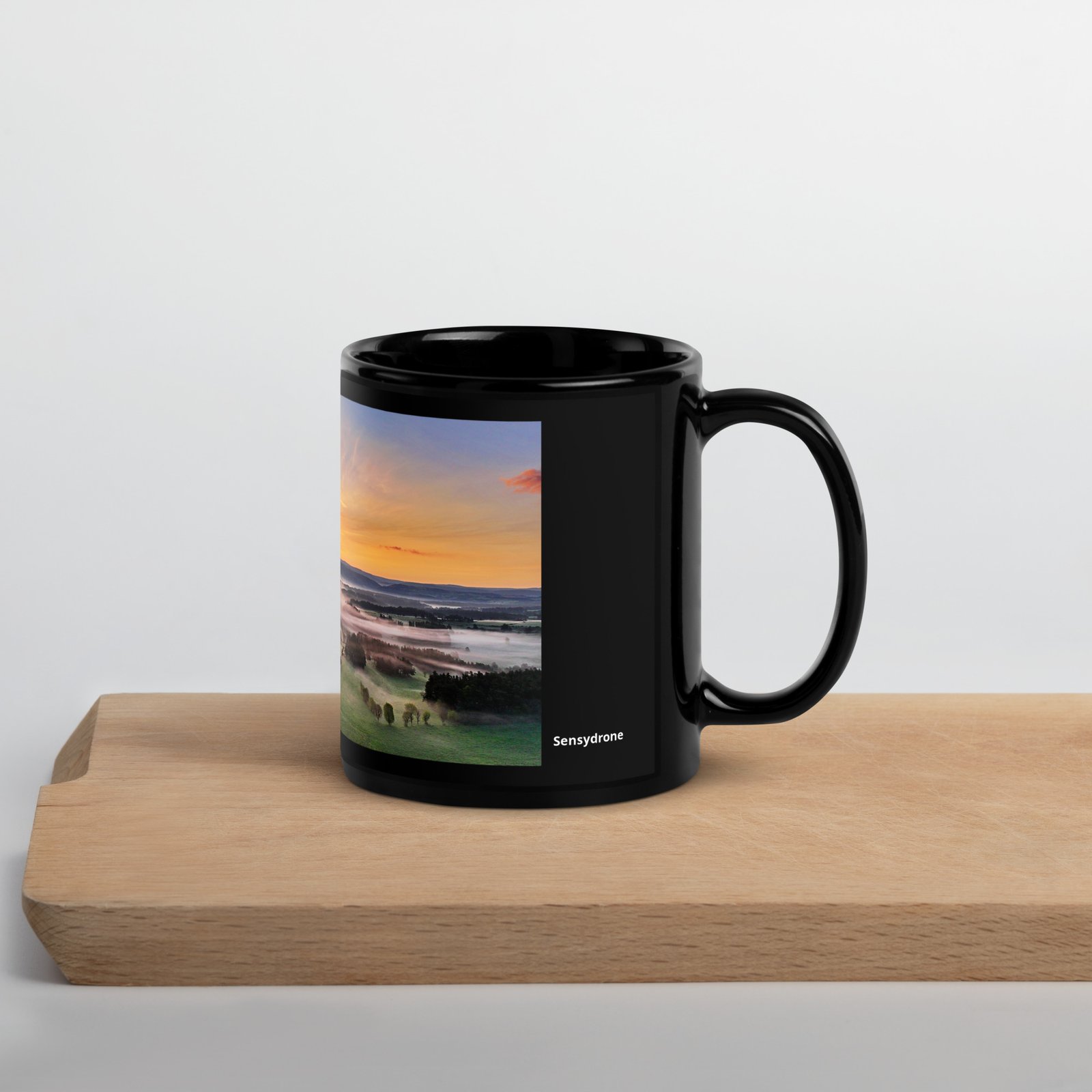 black glossy mug l’aube mystique de chabannes black glossy mug l’aube mystique de chabannes