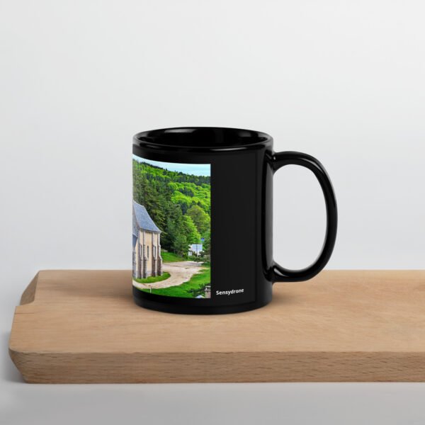 black glossy mug chapelle saint roch mémoire du chemin, prière des pierres