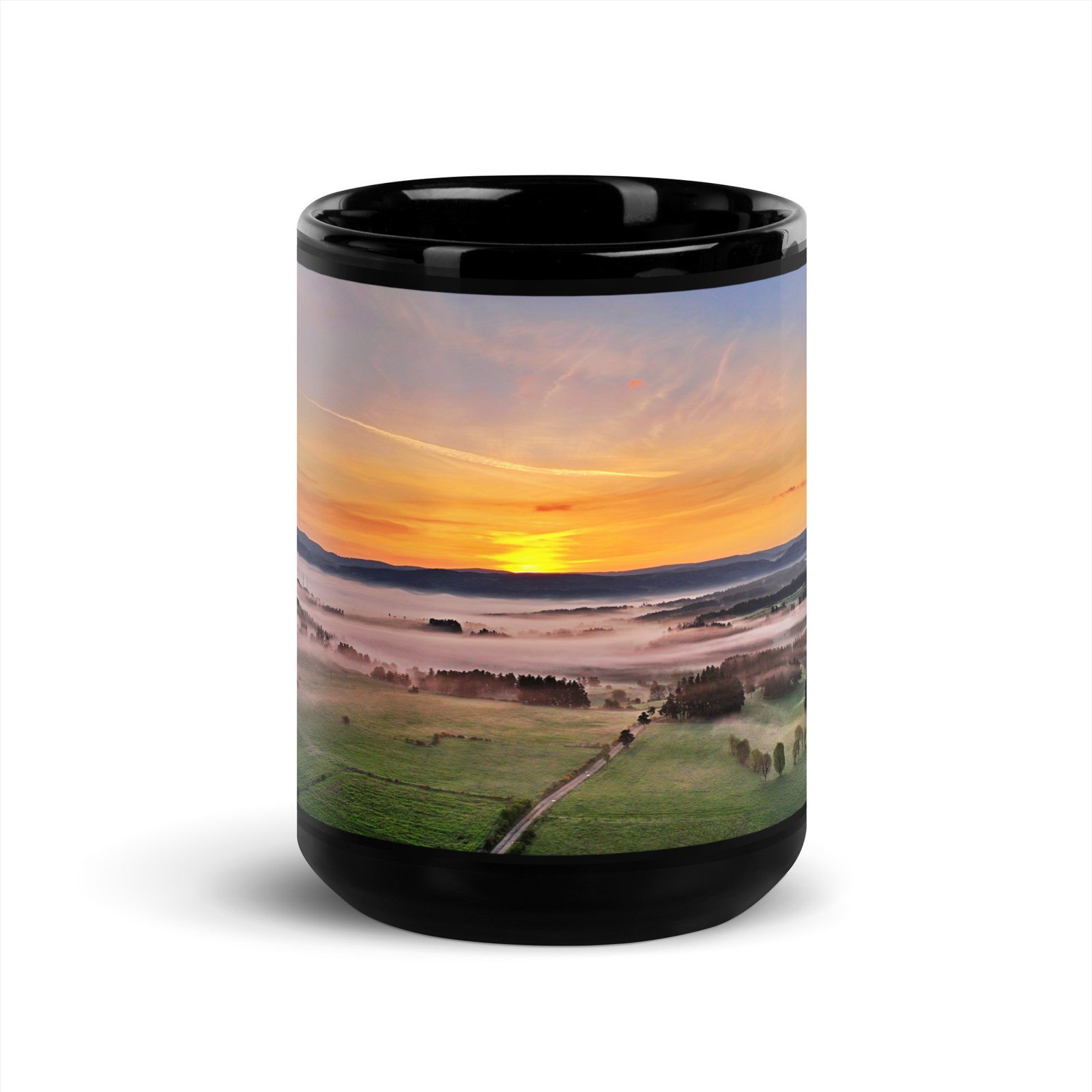 black glossy mug l’aube mystique de chabannes black glossy mug l’aube mystique de chabannes