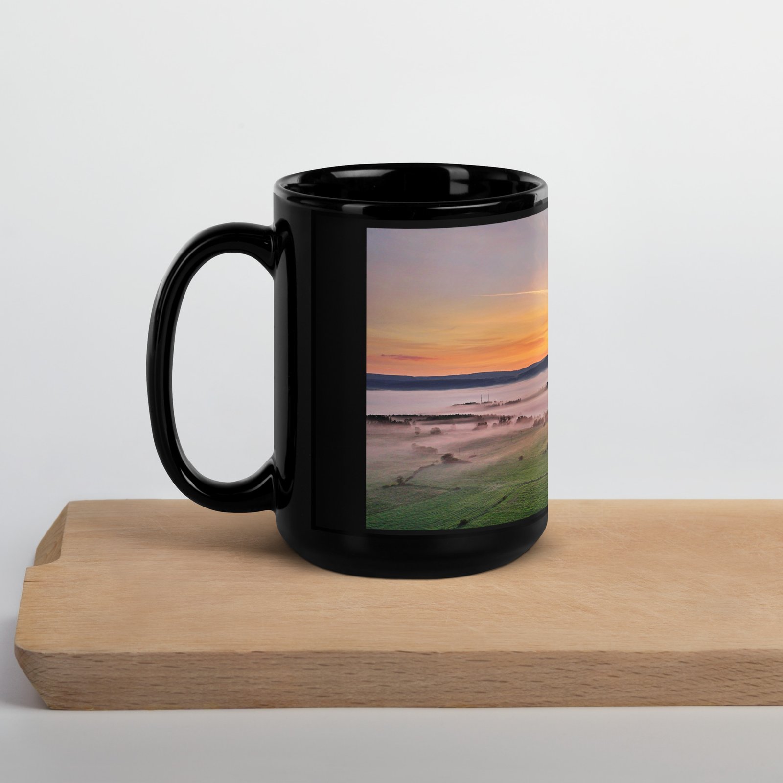 black glossy mug l’aube mystique de chabannes black glossy mug l’aube mystique de chabannes