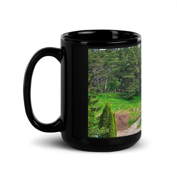 black glossy mug chapelle saint roch mémoire du chemin, prière des pierres