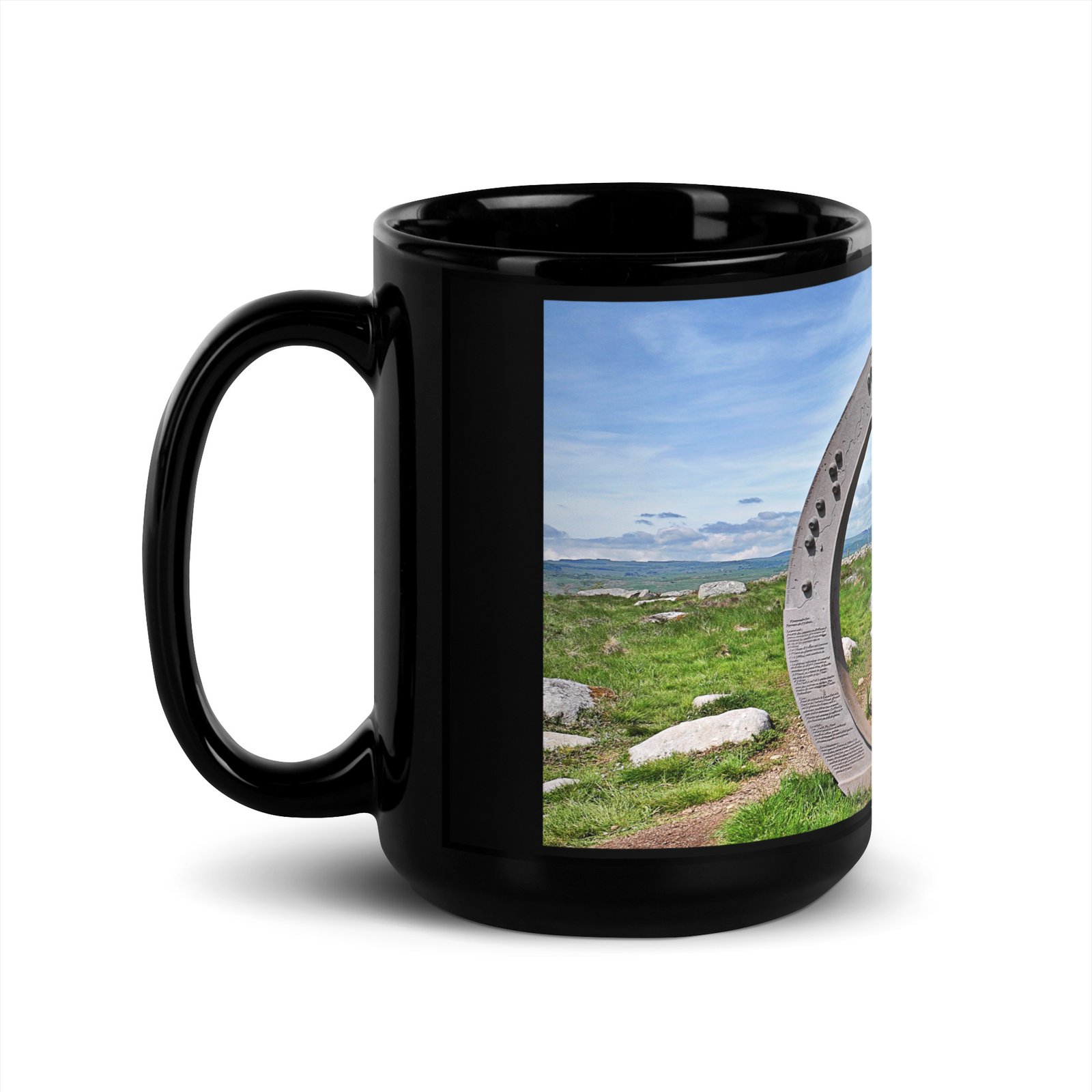 black glossy mug l’oculus, fenêtre sur l’infini black glossy mug l’oculus, fenêtre sur l’infini