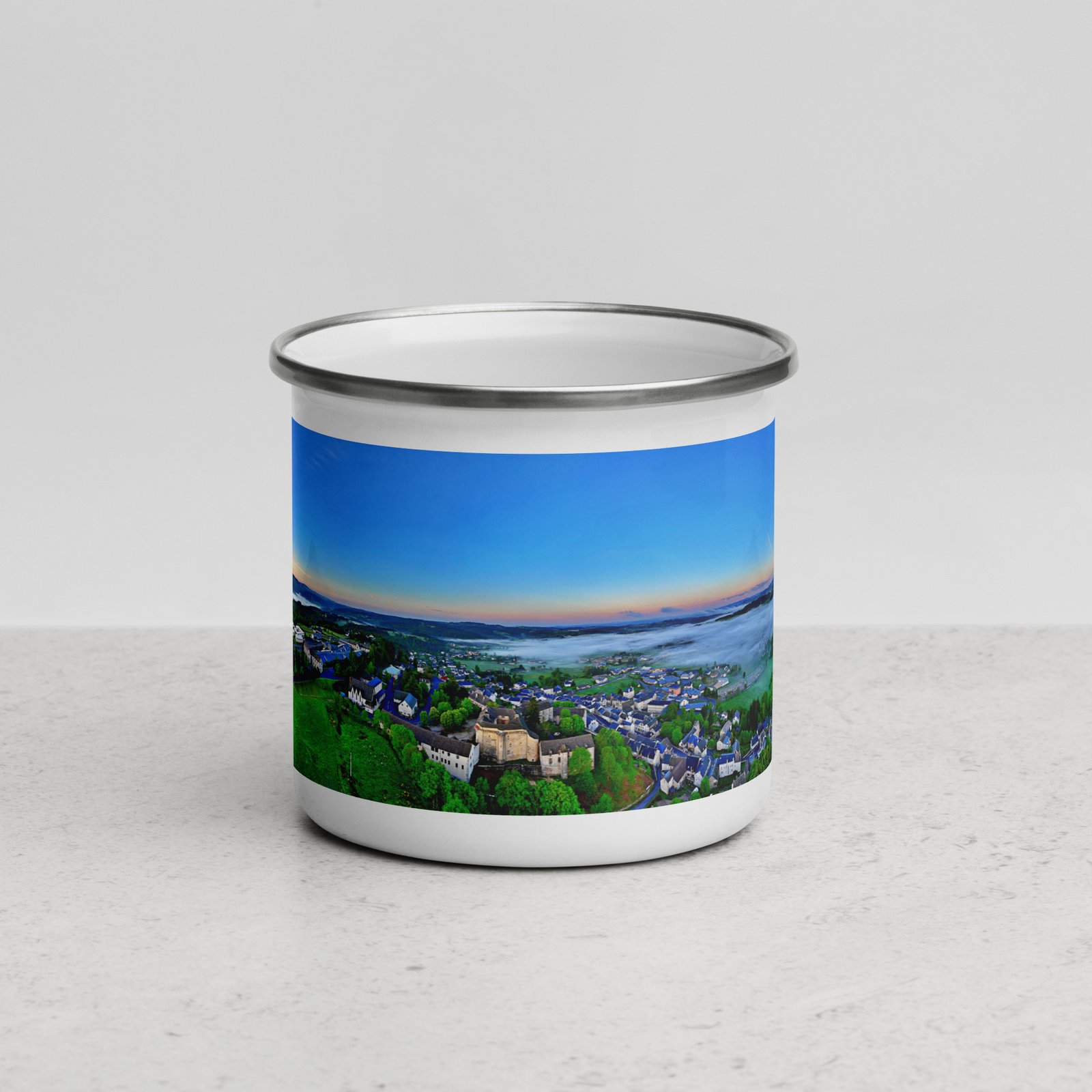 mug émaillé st alban de limagnole et le château mug émaillé st alban de limagnole et le château