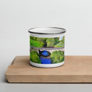 mug émaillé pont de pierre, des pèlerins des estrets