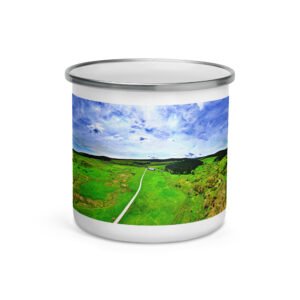 mug émaillé le domaine du sauvage, ancienne domerie des templiers en 1217.
