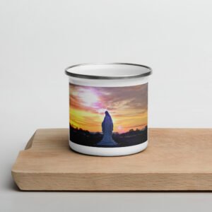 mug émaillé la lumire et la paix. la vierge de saugues