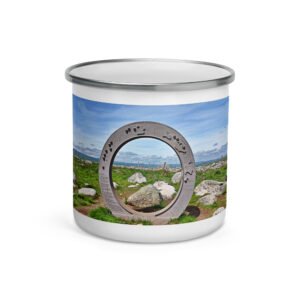 mug émaillé l'oculus, fenêtre sur l'infini.