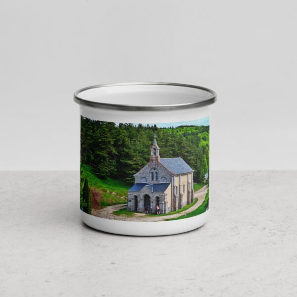 mug émaillé chapelle saint roch mémoire du chemin, prière des pierres