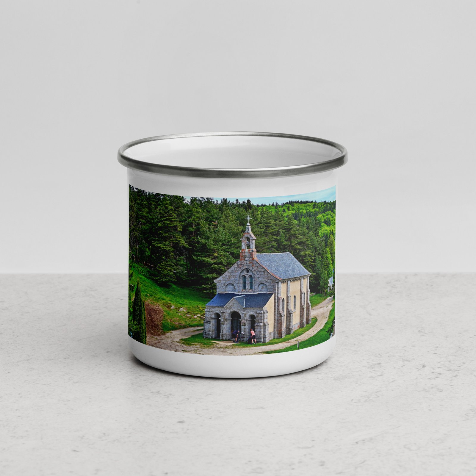 mug émaillé chapelle saint roch mémoire du chemin, prière des pierres mug émaillé chapelle saint roch mémoire du chemin, prière des pierres