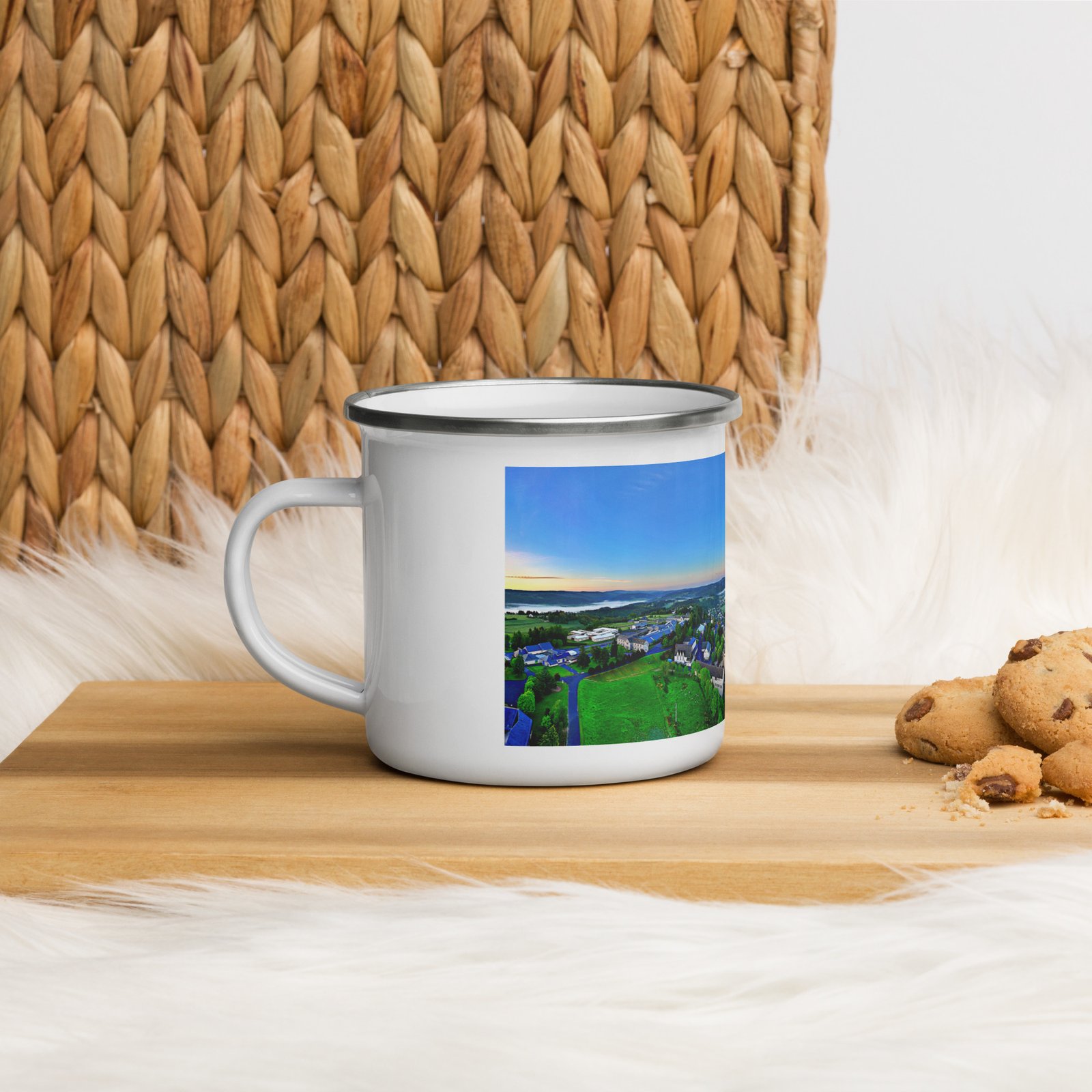 mug émaillé st alban de limagnole et le château mug émaillé st alban de limagnole et le château