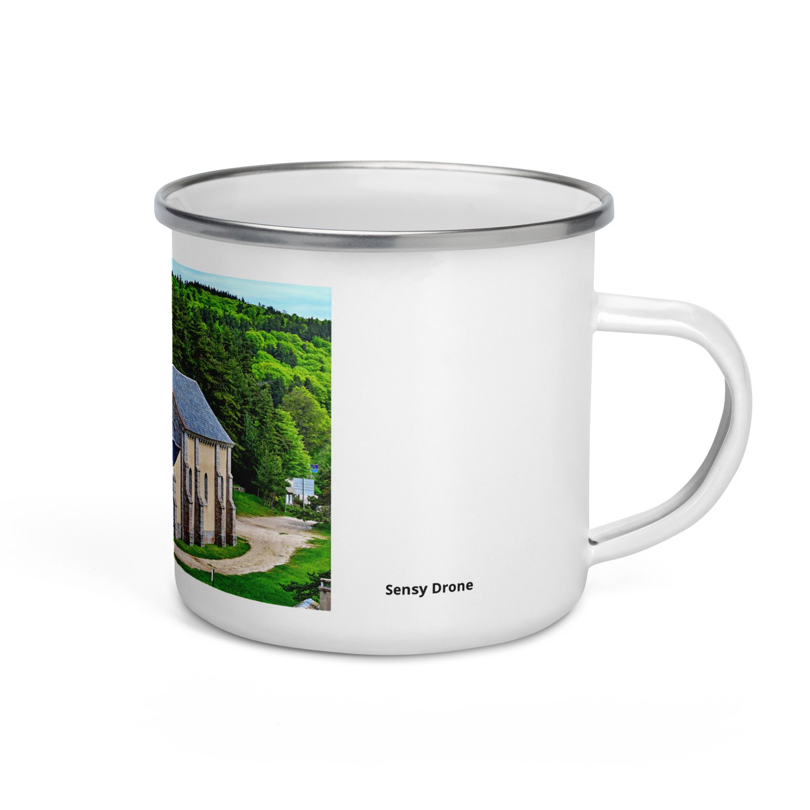 mug émaillé chapelle saint roch mémoire du chemin, prière des pierres mug émaillé chapelle saint roch mémoire du chemin, prière des pierres