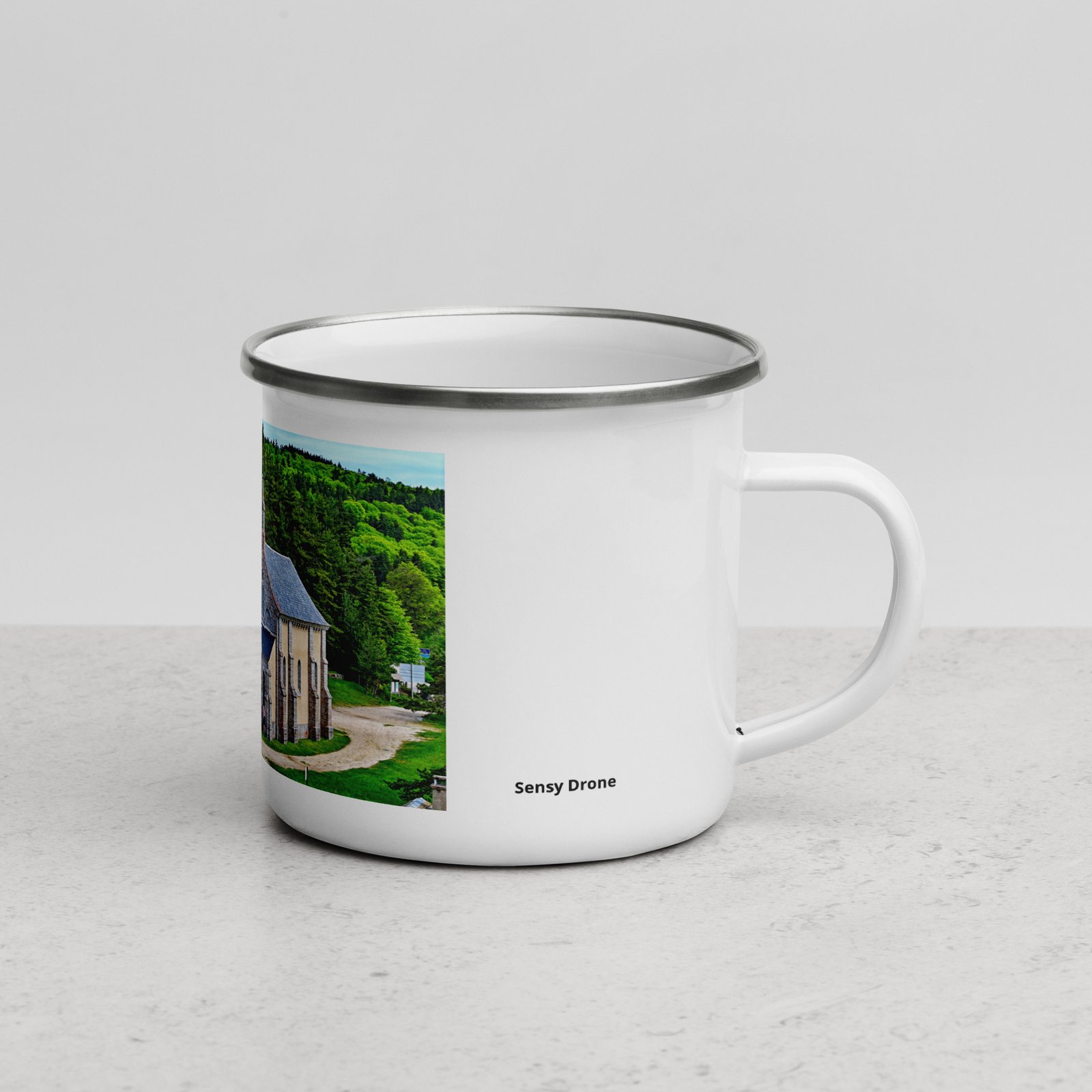 mug émaillé chapelle saint roch mémoire du chemin, prière des pierres mug émaillé chapelle saint roch mémoire du chemin, prière des pierres