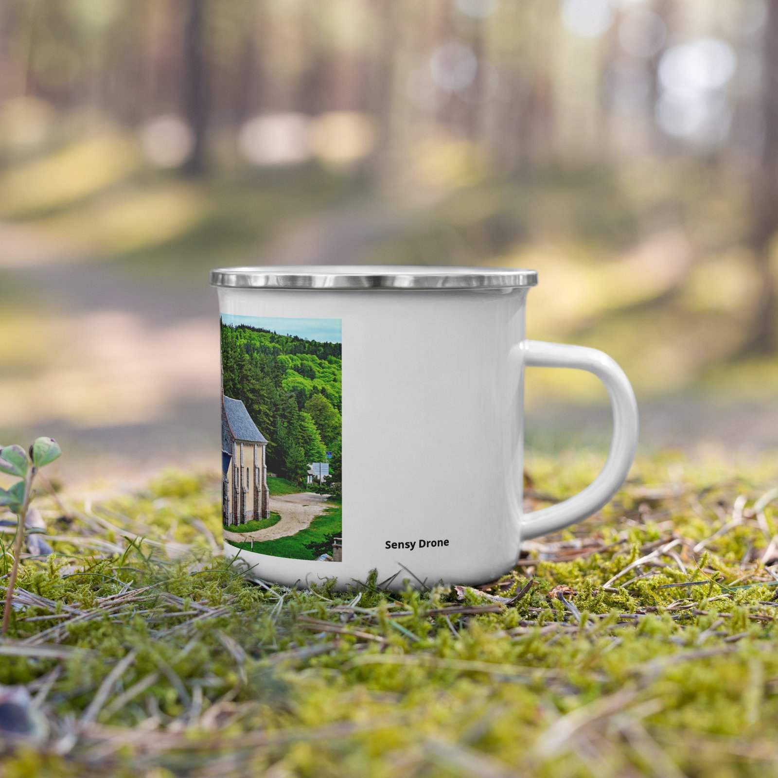 mug émaillé chapelle saint roch mémoire du chemin, prière des pierres mug émaillé chapelle saint roch mémoire du chemin, prière des pierres