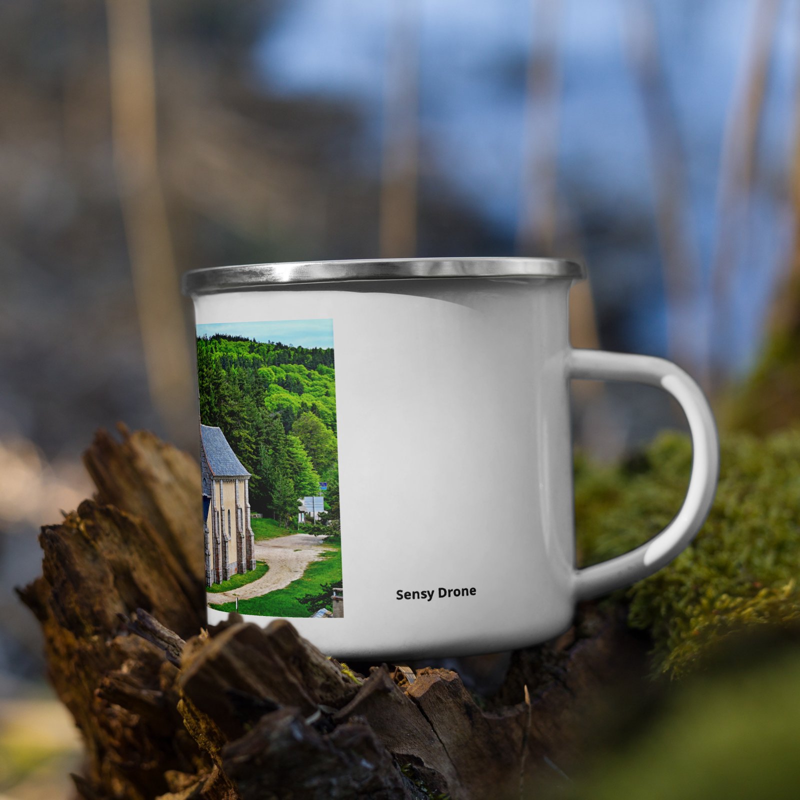 mug émaillé chapelle saint roch mémoire du chemin, prière des pierres mug émaillé chapelle saint roch mémoire du chemin, prière des pierres