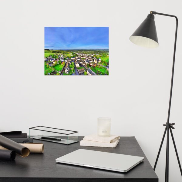 poster photo aérienne de aumont aubrac