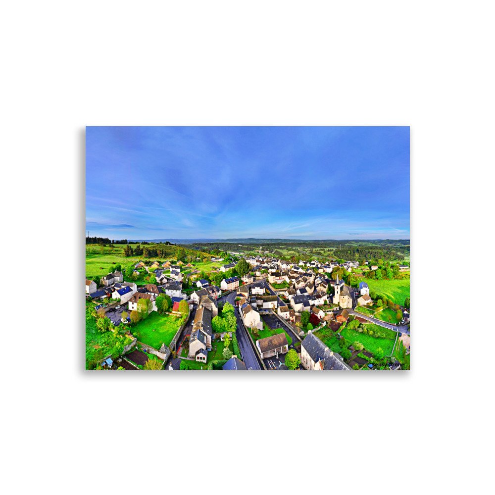 poster photo aérienne de aumont aubrac poster photo aérienne de aumont aubrac