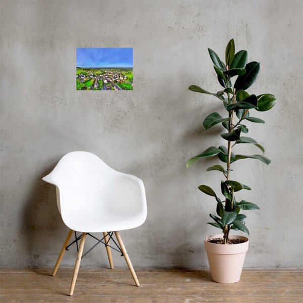 poster photo aérienne de aumont aubrac