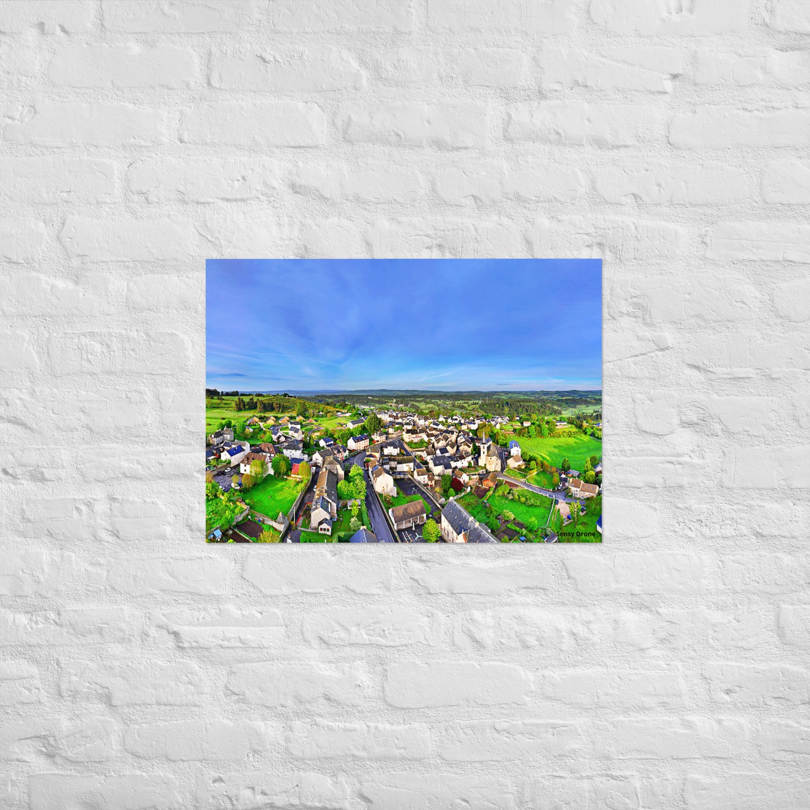 poster photo aérienne de aumont aubrac poster photo aérienne de aumont aubrac