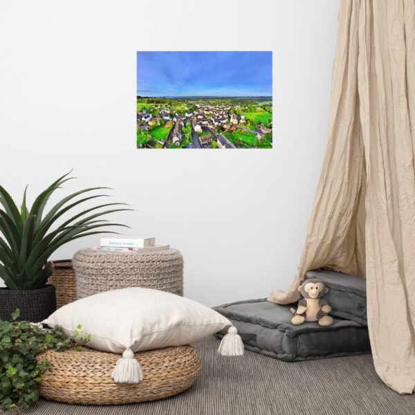 poster photo aérienne de aumont aubrac