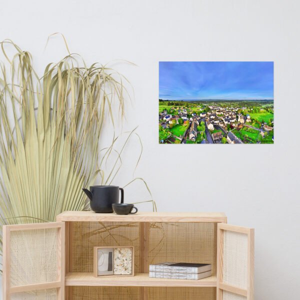 poster photo aérienne de aumont aubrac