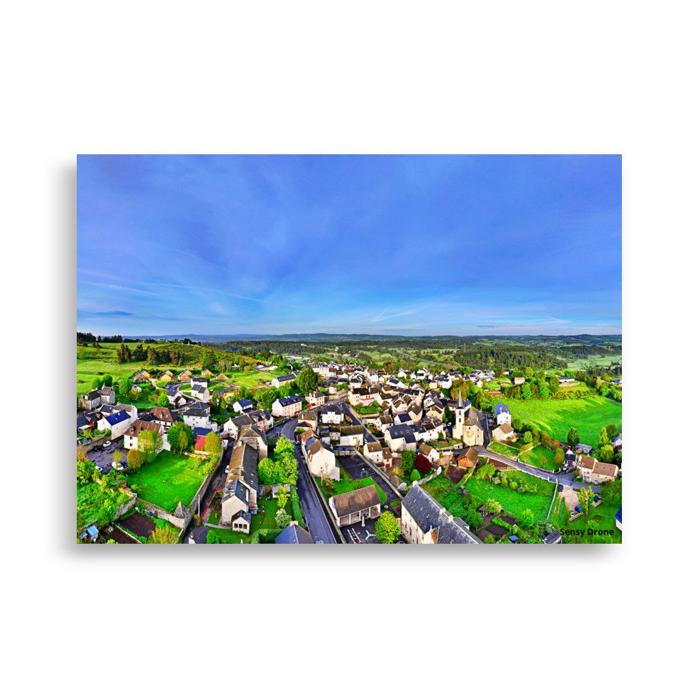 poster photo aérienne de aumont aubrac poster photo aérienne de aumont aubrac