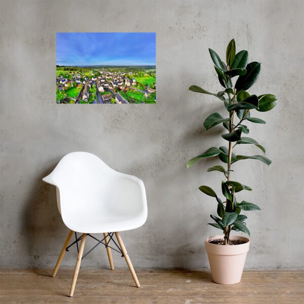 poster photo aérienne de aumont aubrac