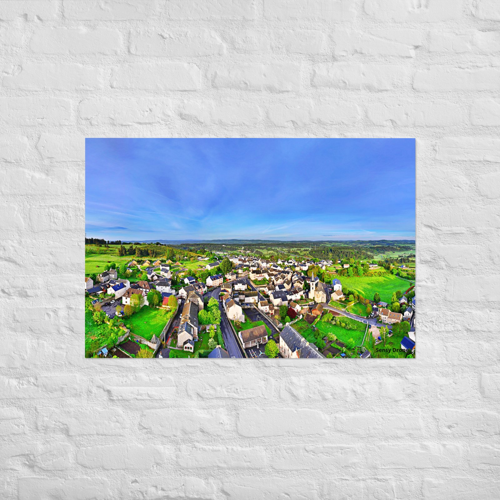 poster photo aérienne de aumont aubrac poster photo aérienne de aumont aubrac