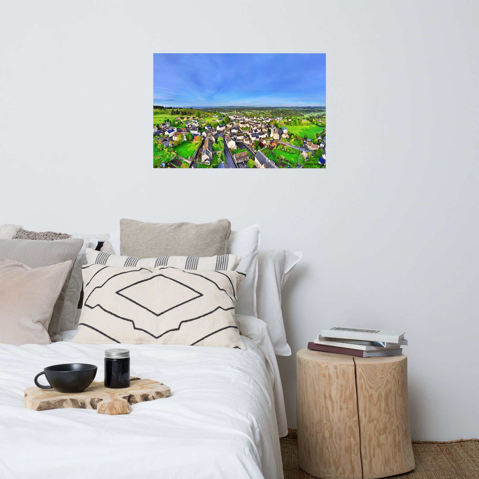 poster photo aérienne de aumont aubrac poster photo aérienne de aumont aubrac