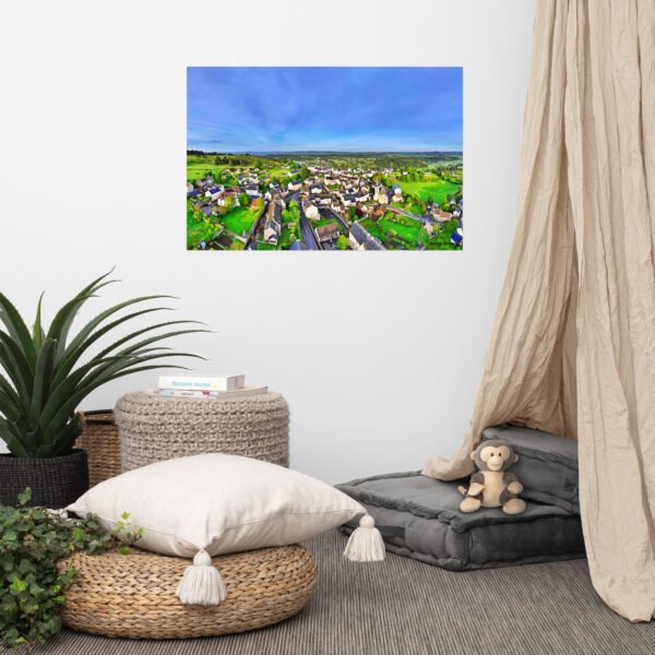 poster photo aérienne de aumont aubrac