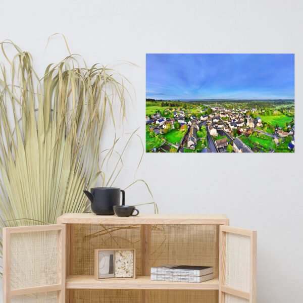poster photo aérienne de aumont aubrac