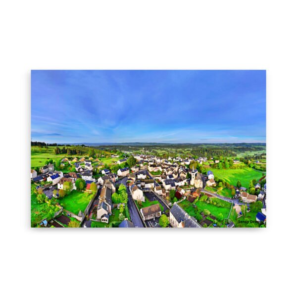 poster photo aérienne de aumont aubrac