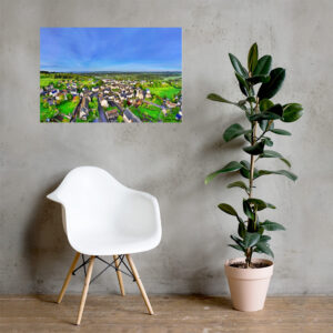poster photo aérienne de aumont aubrac