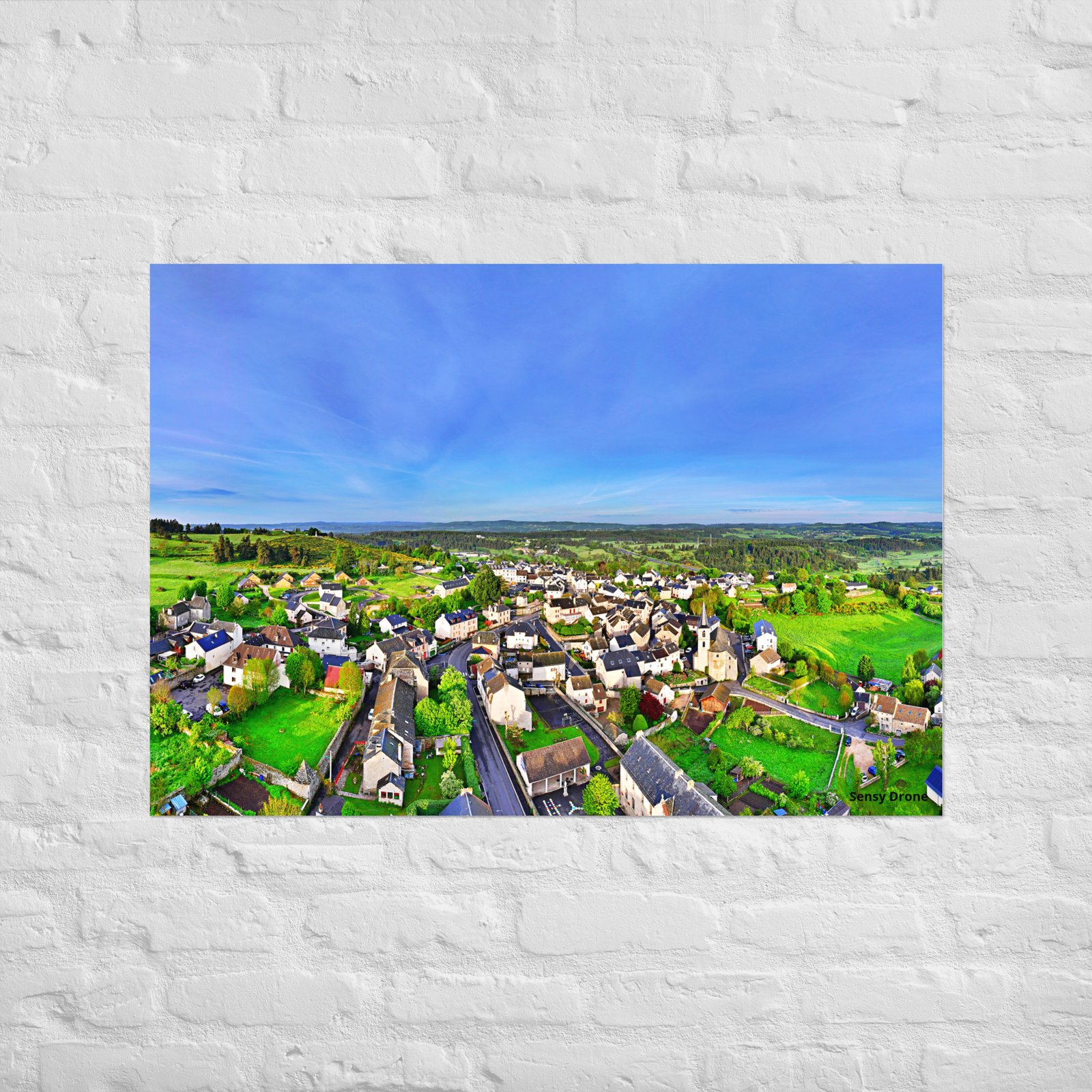 poster photo aérienne de aumont aubrac poster photo aérienne de aumont aubrac
