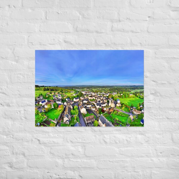poster photo aérienne de aumont aubrac
