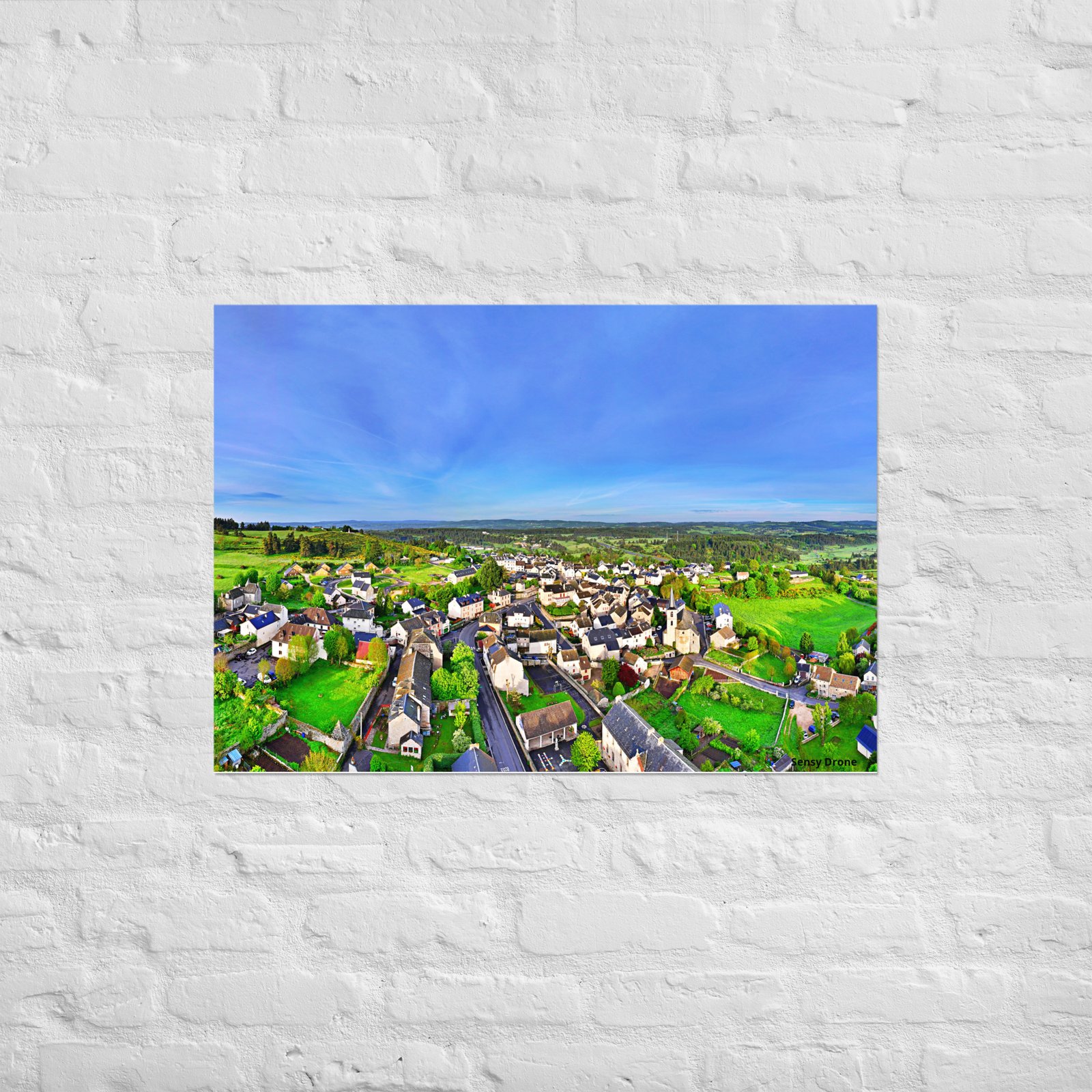 poster photo aérienne de aumont aubrac poster photo aérienne de aumont aubrac
