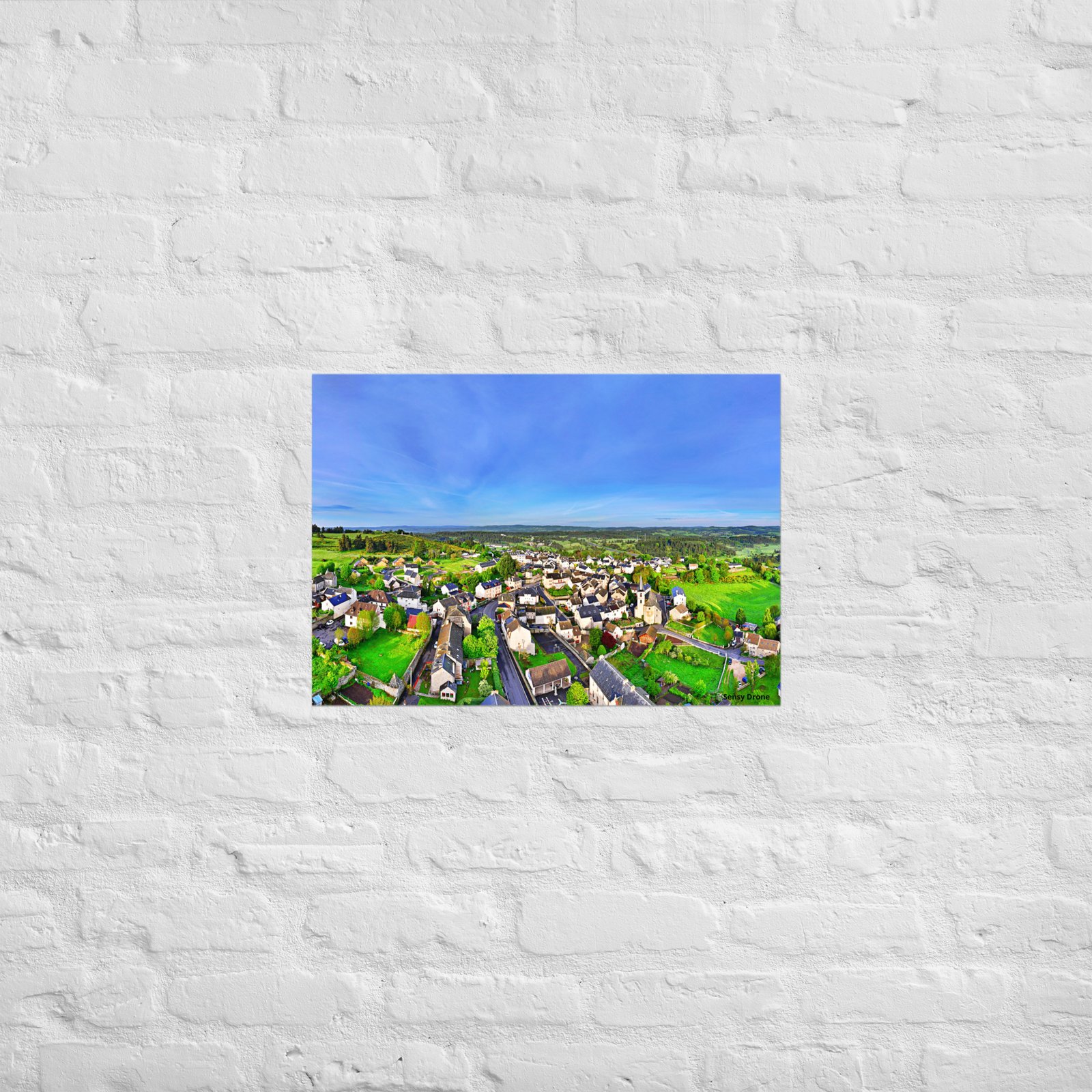 poster photo aérienne de aumont aubrac poster photo aérienne de aumont aubrac