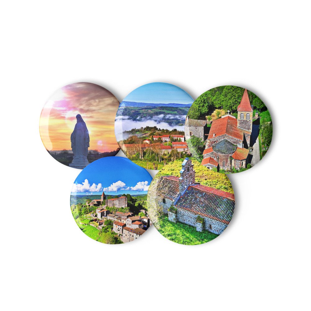 set de 5 pins compostelle – saint privat → saugues (vues drone) set de 5 pins compostelle – saint privat → saugues (vues drone)