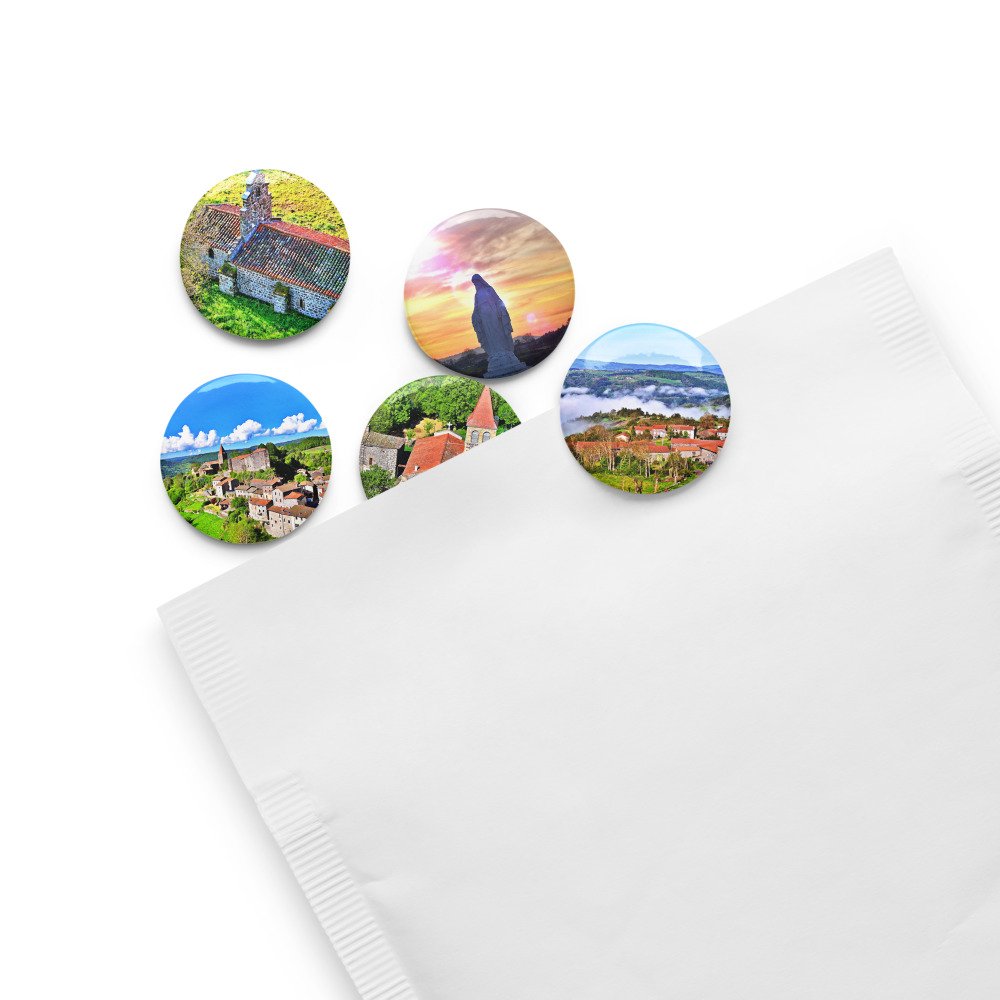 set de 5 pins compostelle – saint privat → saugues (vues drone) set de 5 pins compostelle – saint privat → saugues (vues drone)