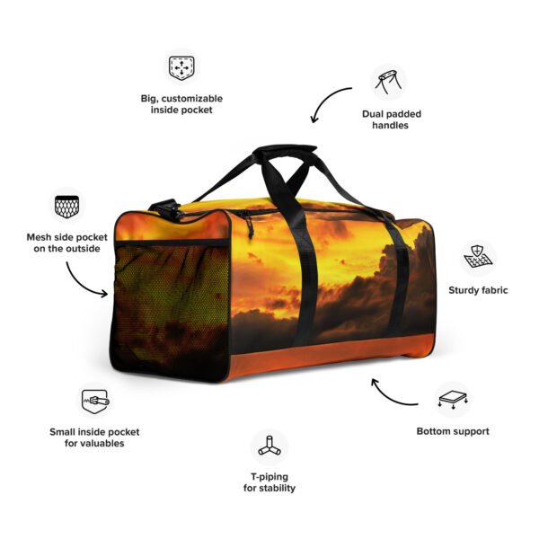 sac de voyage coucher de soleil orage