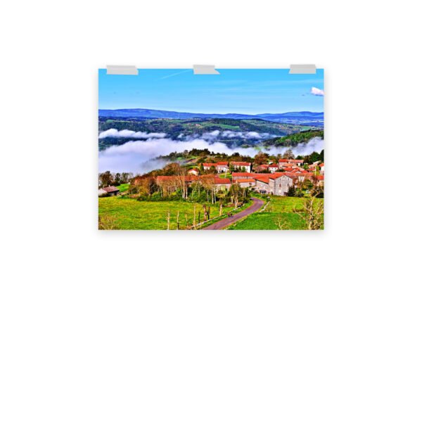 poster saint didier d’allier, village suspendu aux nuages
