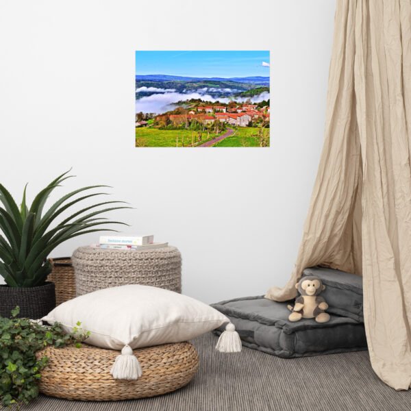 poster saint didier d’allier, village suspendu aux nuages
