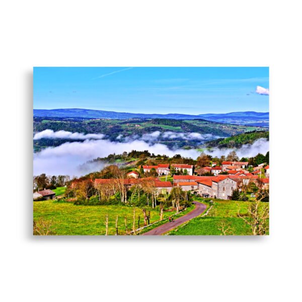 poster saint didier d’allier, village suspendu aux nuages