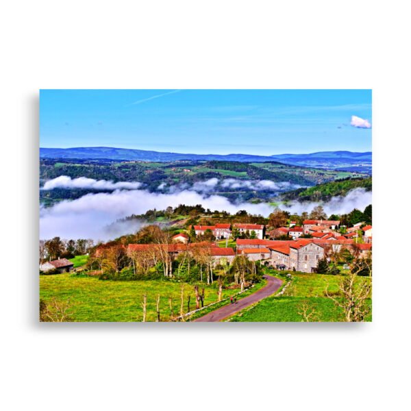 poster saint didier d’allier, village suspendu aux nuages