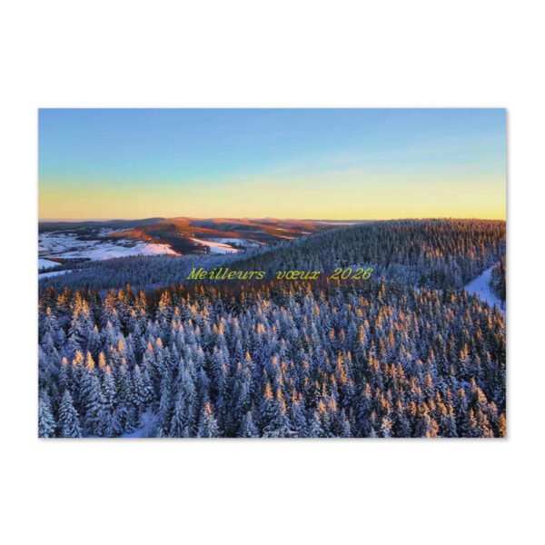 carte de vœux “comme la neige apaise la terre – 2026”