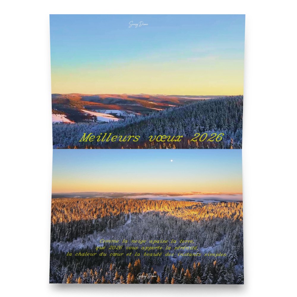carte de vœux “comme la neige apaise la terre – 2026” carte de vœux “comme la neige apaise la terre – 2026”