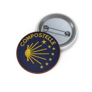 pin compostelle – coquillage doré sur fond bleu nuit